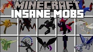 Minecraft INSANE MOBS MOD  FIGHT THE KING AND QUEEN DRAGONS TO SURVIVE Minecraft