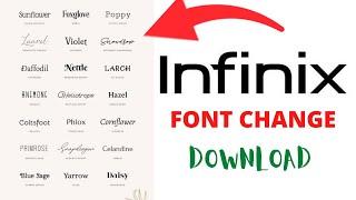 How To Infinix Text Fonts Change  Infinix Hot 10 Smart 5 Zero 8 8i Hot 9 Note 7 8 Fonts Chang