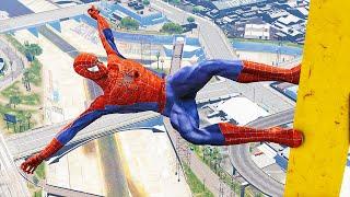 Spider-Man Funny Crazy Ragdolls Compilation  In GTA 5 Spider-Man Jumps & Fails