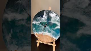 Corrected the finishing layer. so much better #epoxy_resin #resinart #diy #resin #epoxyclock #sea