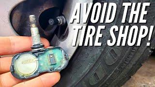 How To Replace TPMS Tire Pressure Monitoring System Sensors Without A Tire Machine.