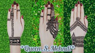 3 New Eid_Ul_Fitr Back Hand Mehndi Designs 2024Mehndi Design For BeginnerDesigns By Queen_S_Mehndi