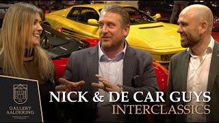 Nick & De Car Guys Ferrari Dino 246 GT and Talbot Lago T26 at Interclassics Maastricht