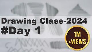 Drawing Class - 2024  Day 1  Drawing Basics for Beginners  Drawing Series #Drawing #beginners