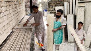 HardWorkers In A Ceiling Factory How To Manufacture Different Structural Flowers And Designs