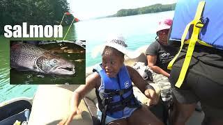 OUR FIRST FAMILY FISHING TRIP PT.2  ** WE HAD TO DRIVE BOAT OURSELVES**