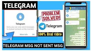 Telegram Bug Telegram Account limitedProblem  Message Not Sent on Telegram  TECH squad