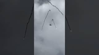 F-22 Raptor “Tail Slide” with some flares at the 2024 Cherry Point Air Show in North Carolina