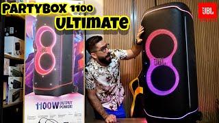 JBL PARTYBOX ULTIMATE 1100W RMS IPX4 A Torre de som INIGUALÁVEL Unboxing