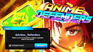 Roblox Anime Defenders - NEW UPDATE 4 PART 2 All Codes Free Lucky Tickets How To