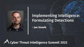 Implementing Intelligence Formulating Detections