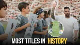 Messi Reaction To Inter Miami and Fans Celebrate His 45 Titles 