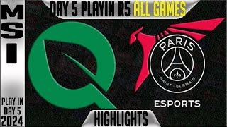 FLY vs PSG Highlights ALL GAMES  MSI 2024 Play Ins Round 3 Day 5  FlyQuest vs PSG Talon