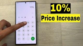 How to Calculate 10 Percent Increase in Price in Mobile Phone - 4 Steps Method