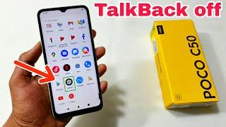 Poco C50 TalkBack Turn Off Kaise Karen  How To Disable TalkBack Poco C50  All Poco TalkBack Off 