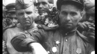 Архивное видео митинга в Новосибирске 9 мая 1945 года