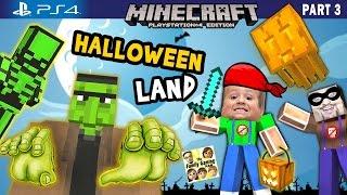 Chase & Duddy play in MINECRAFT Halloween Land w Nether & The End DLC FGTEEV PS4 Part 3 Gameplay