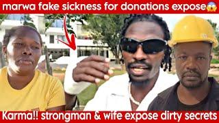 KARMA MARWA FAKE SICKNESS FOR DONATIONS EXPOSE. STRONGMAN PLUMBER WIFE REVEAL DIRTY SECRETS. ROCIO