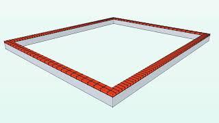 Кладка в кирпич • Кладка цоколя в 1 кирпич • Кладка угла в 1 кирпич