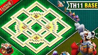 NEW STRONGEST Town Hall 11 TH11 TROPHY FARMING BASE With CopyLink 2022   Clash Of Clans #806