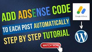 How to Add AdSense Code to WordPress Website 2024  Insert AdSense Code in Every Post