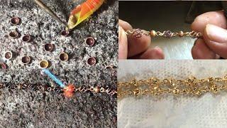 How to make a womens anklet made of 18K gold