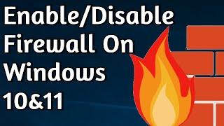 How to Turn Windows Firewall ON or OFF on Windows 10 & 11  Enable Disable Firewall Permanently