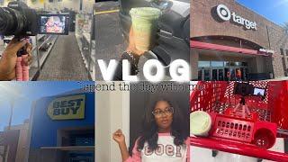 vlog spend the day with me  grwm target starbucks quickweave etc