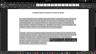 Eliminar Espacios Largos en Blanco con Word