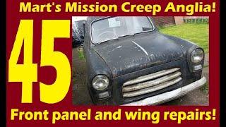 Mission Creep 100E part 45 Under floor clean and paint and front panel and wing flanges. 2383