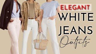 5 WHITE JEANS Outfits youll WANT to try  What to Wear