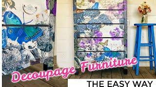 how to decoupage furniture the easy way