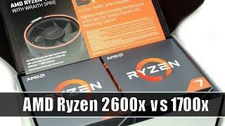 AMD Ryzen 5 2600x vs. Ryzen 7 1700x im Vergleich - Neue und alte Generation im Test