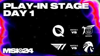 FLY vs PSG - T1 vs EST  플레이-인 Day 1  2024 MSI