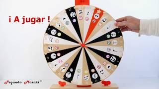 Ruleta IKEA LUSTIGT con pegatinas de figuras y notas musicales Pequeño Mozart