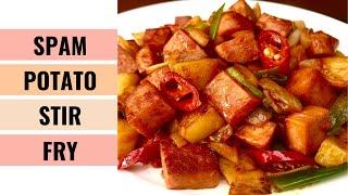 QUICK & EASY Spam And Potato Stir Fry Recipe  Luncheon Meat  Aunty Mary Cooks 