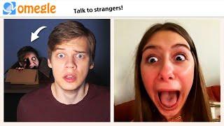 Creepy head in the box ON OMEGLE  Scary Prank