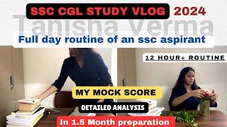 SSC CGL Study Vlog  My Mock Score  CGL 2024  Aspirant Life #ssc #ssccgl #cgl2024 #studywithme