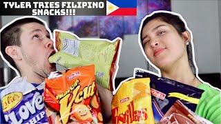 AMERICAN HUSBAND TRIES FILIPINO SNACKS