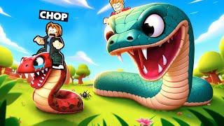 ROBLOX CHOP AND FROSTY FIGHT THE BIGGEST SNAKE