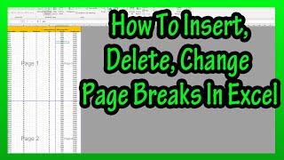 How To Insert Change Or Delete Page Breaks For Printing In Excel Explained