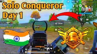 Day 1 Solo Rank Push Season 16  - Bronze To Conqueror - PUBG Mobile - WANTED GaminG