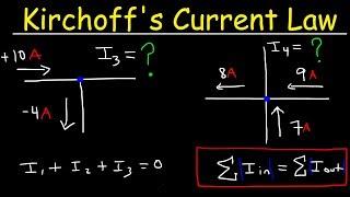 Kirchhoffs Current Law Junction Rule KCl Circuits - Physics Problems