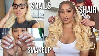 My High Maintenance Routine HAIR NAILS & MAKEUP GLOW UP