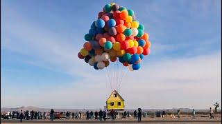 classic caillou fills attic full of balloons causes the house fly BIG 0 grounded