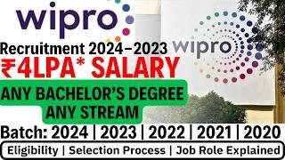Wipro Recruitment 2024  Wipro OFF Campus Drive For 2024  2023 Batch  Jobs For Freshers
