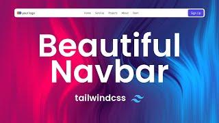  Beautiful Navbar Design with Tailwind CSS  Step-by-Step Tutorial 