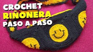 Teje una riñonera bien aesthetic y 90’s con granny squares de smiley