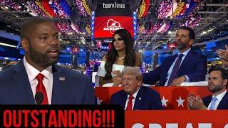 Byron Donalds Gets Choked Up While Addressing The RNC Milwaukee