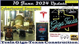 Cybertunnel Emerges Progress on S Ext & N Conduit Install 10 June 2024 Giga Texas Update 0630AM